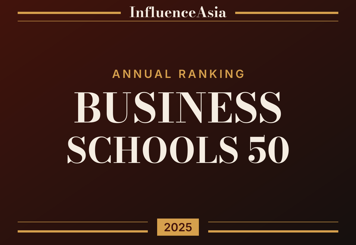 2025 InfluenceAsia Business Schools 50 banner