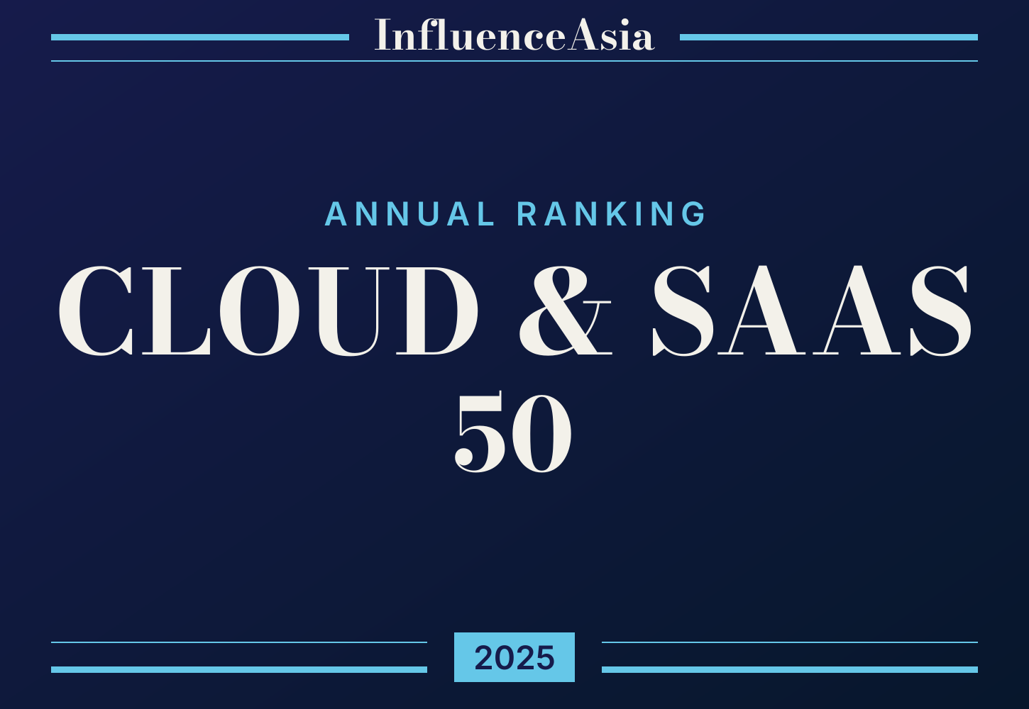 2025 InfluenceAsia Cloud & SaaS 50 banner