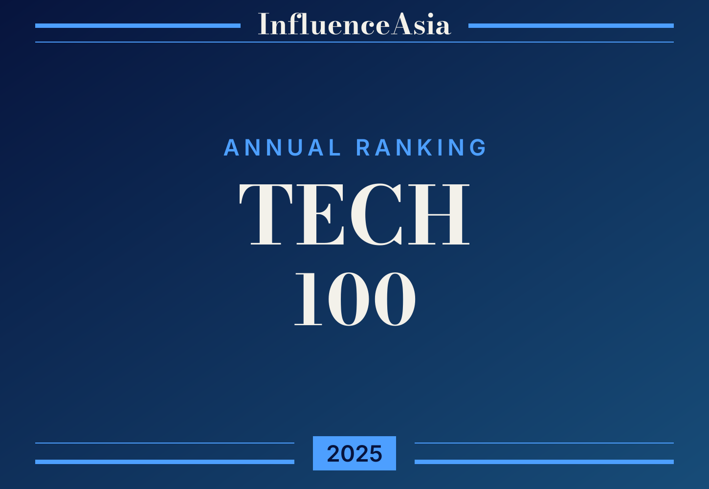 InfluenceAsia 2025 Tech 100 banner