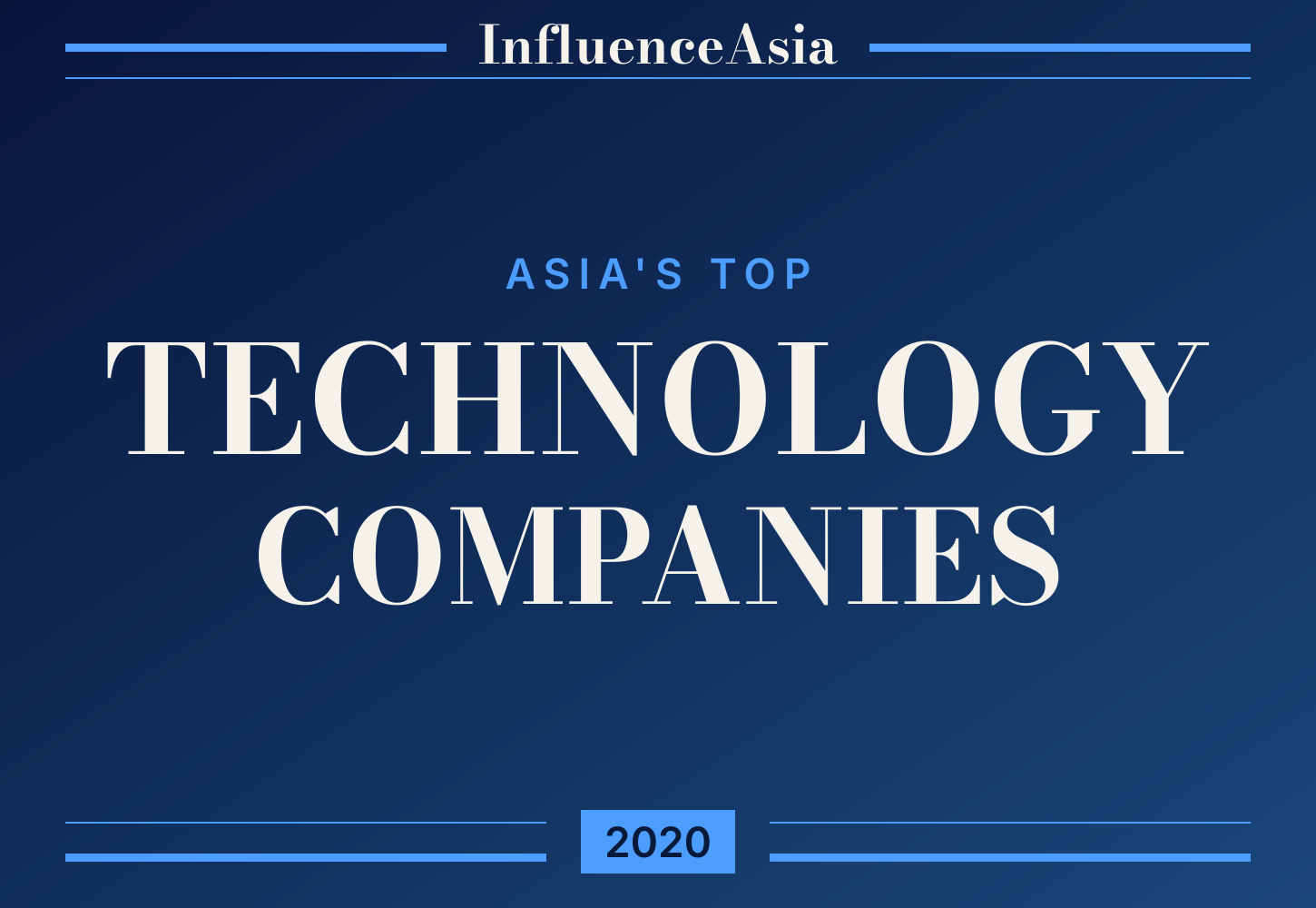 InfluenceAsia 50: Asia's Top Technology Companies 2020 banner